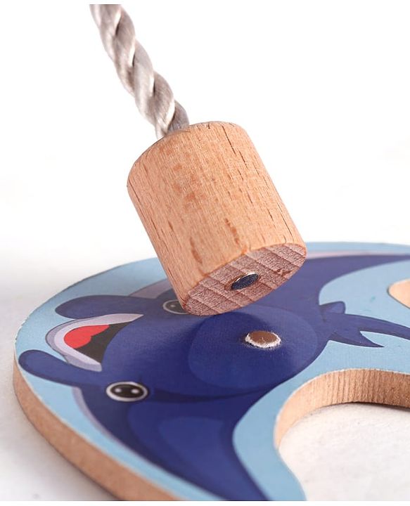 Babyhug Wooden Magnetic Fishing Game Toy - Multicolour | 18 Sea Animals  & 1 Road | Educational And Interactive Activity Toy | BIS Certified