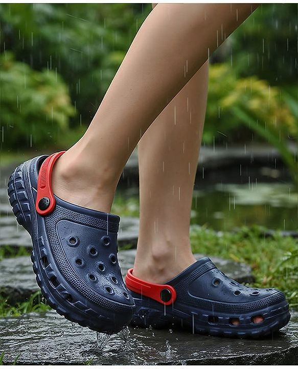 Pine Kids Solid Color Back Strap Closure Clogs - Navy Blue