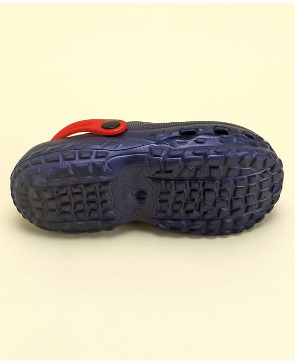 Pine Kids Solid Color Back Strap Closure Clogs - Navy Blue