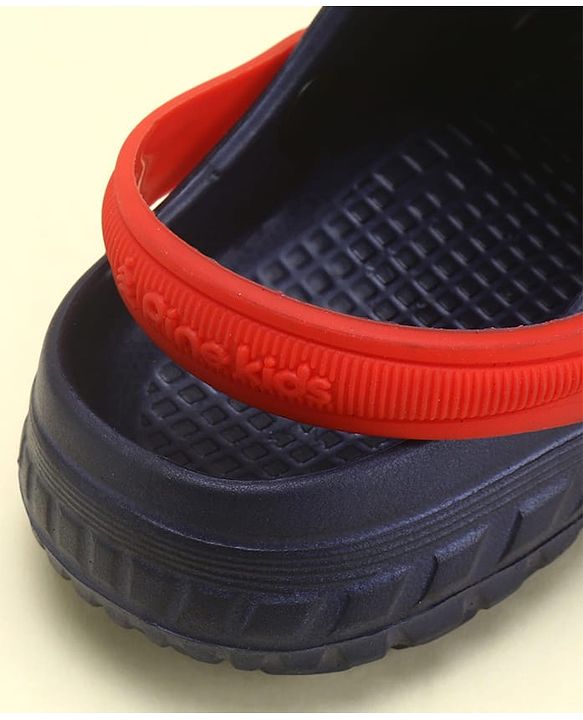Pine Kids Solid Color Back Strap Closure Clogs - Navy Blue