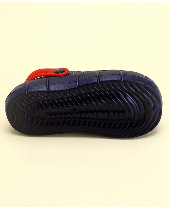 Pine Kids Solid Color Back Strap Closure Clogs - Navy Blue