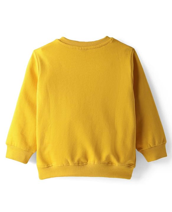 Babyhug 100% Cotton Full Sleeves Sweatshirt With Graphics - Yellow