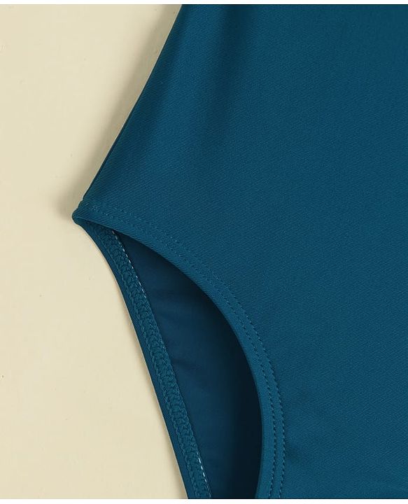 Babyhug Sleeveless V Cut Swimsuit - Blue