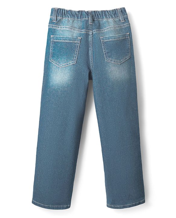 Pine Kids Denim Woven Full Length Cut & Sew Washed Jeans - Blue