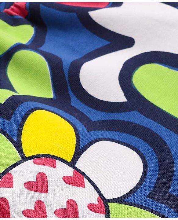 Pine Kids Cotton Lycra Knit Full Length Leggings  With Love Print - Multicolor