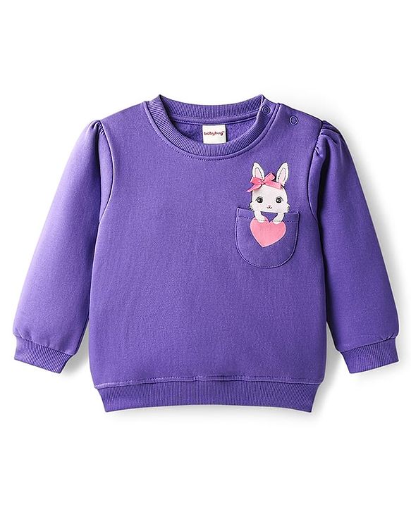 Babyhug Cotton Knit Full Sleeves Cut & Sew T-Shirt with Text Graphics Print - Navy Blue main image 0