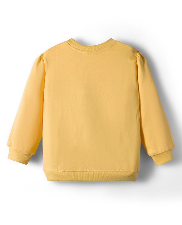 Babyhug Cotton Knit Full Sleeves Sweatshirts with Floral & Fruit Print Pack of 2 - Yellow & Pink