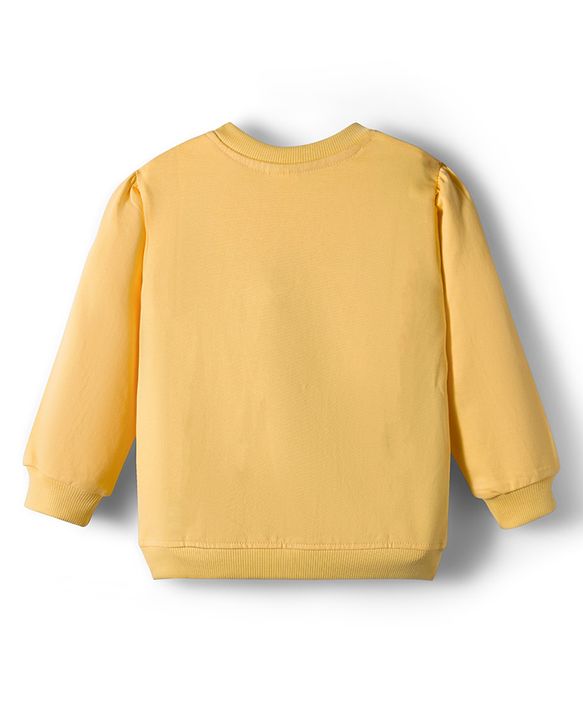Babyhug Cotton Knit Full Sleeves Sweatshirts with Floral & Fruit Print Pack of 2 - Yellow & Pink