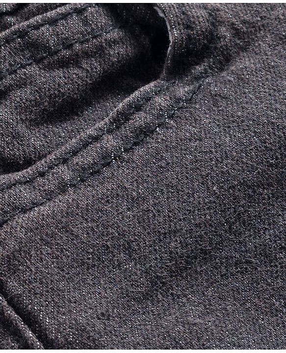 Babyhug Denim Full Length Washed Slim Fit Jeans With Stretch - Dark Blue
