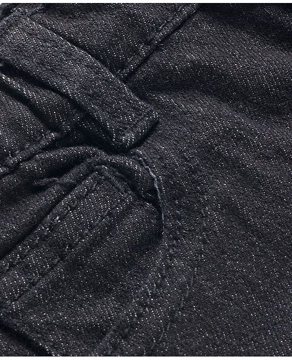 Babyhug Denim Full Length Washed Jeans with Stretch - Navy Blue