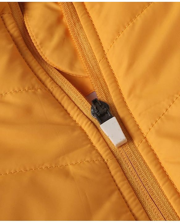 Pine Kids Woven Full Sleeves Color Block Padded Jacket - Yellow & White