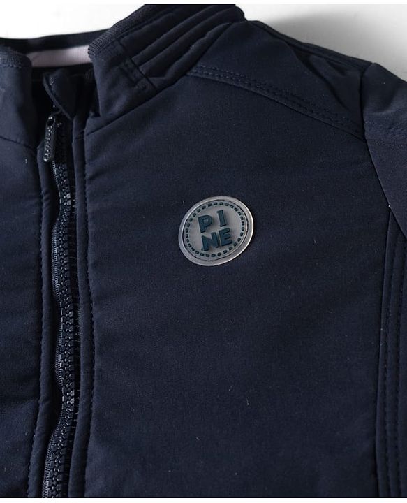 Pine Kids Woven Full Sleeves Padded Jacket - Navy Blue