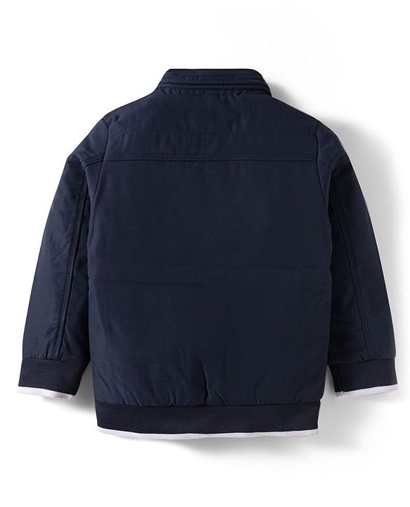 Pine Kids Woven Full Sleeves Padded Jacket - Navy Blue