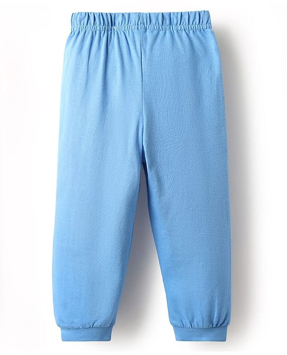 Babyhug Cotton Knit Full Sleeves Night Suit with Doctor Court Print - Blue