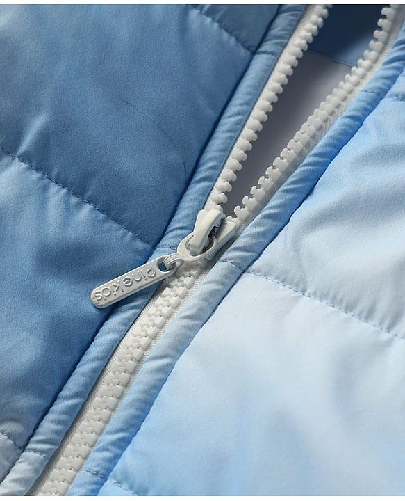 Pine Kids Woven Full Sleeves Hooded Padded Jacket With Tie & Dye Print - Blue