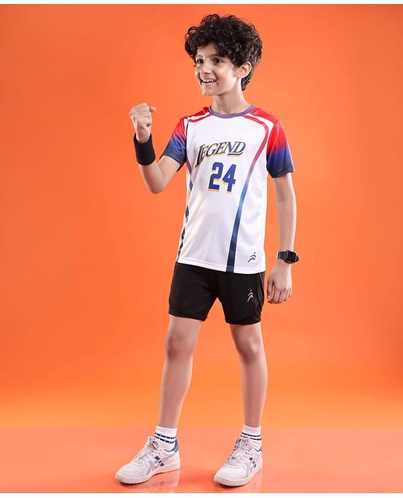 Pine Active Knitted Half Sleeves Football T-Shirt - White