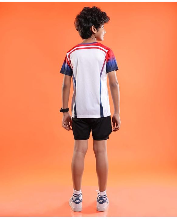 Pine Active Knitted Half Sleeves Football T-Shirt - White