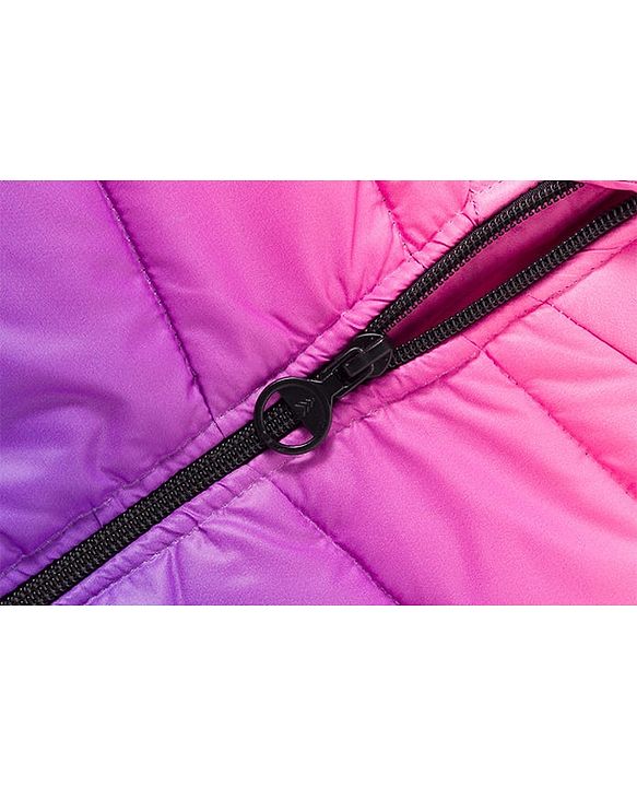 Pine Kids Woven Full Sleeves Solid Color Hooded Padded Jacket - Purple