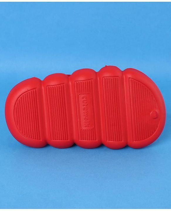 Cute Walk by Babyhug Clogs With Back Strap Closure & Bear Applique - Red