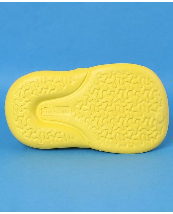 Cute Walk by Babyhug Clogs With Back Strap Closure & Sun Applique - Yellow