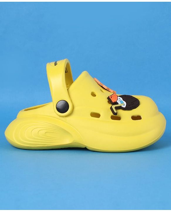 Cute Walk by Babyhug Clogs With Back Strap Closure & Sun Applique - Yellow