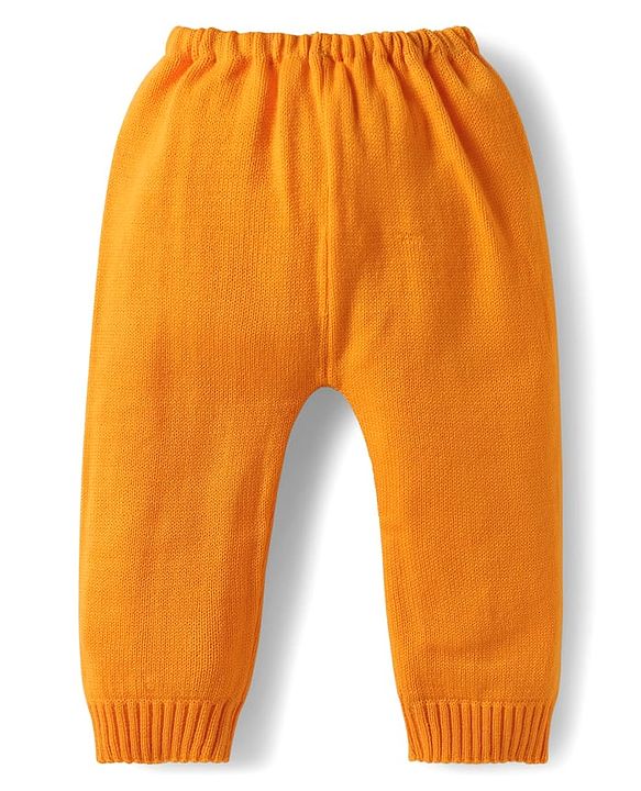 Babyhug Knitted Full Sleeves Solid Color Sweater Set with Cable Knit Design - Red
