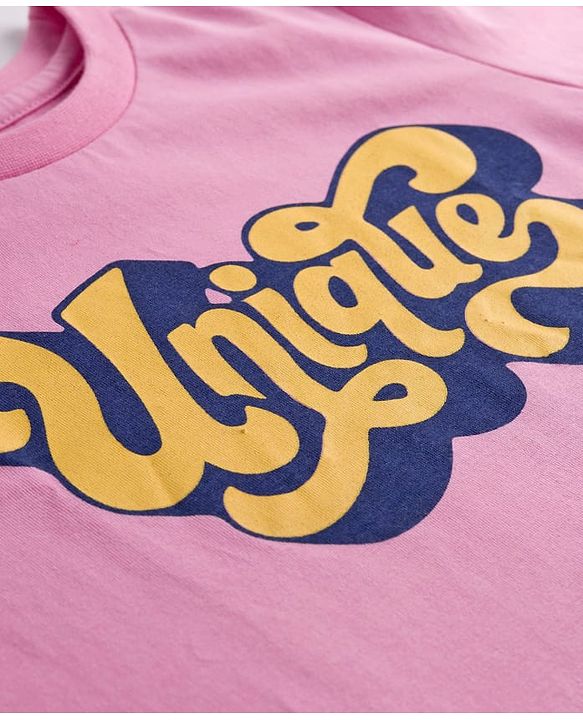 Pine Kids Cotton Knit Half Sleeves T-Shirt With Text Print Pack Of 3 - Yellow Navy Blue & Pink