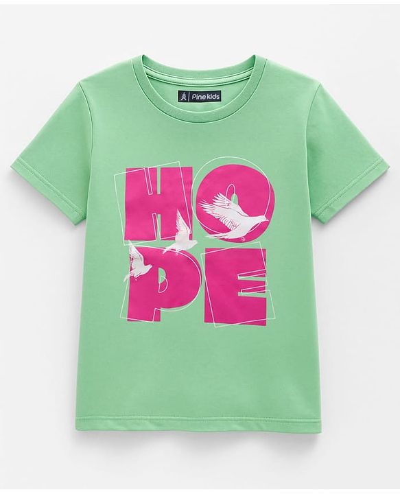 Pine Kids Cotton Knit Half Sleeves Text Printed T-Shirts Pack of 3 - Orange Violet & Green