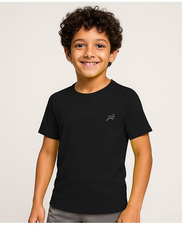 Pine Active Knit Half Raglan Sleeves Solid Color T-Shirts Pack of 3 - Black Blue & Neon Green