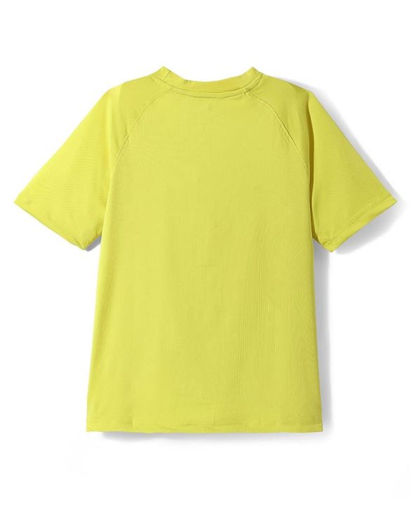 Pine Active Knit Half Raglan Sleeves Solid Color T-Shirts Pack of 3 - Black Blue & Neon Green