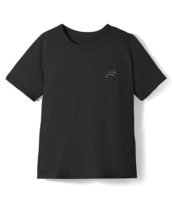 Pine Active Knit Half Raglan Sleeves Solid Color T-Shirts Pack of 3 - Black Blue & Neon Green