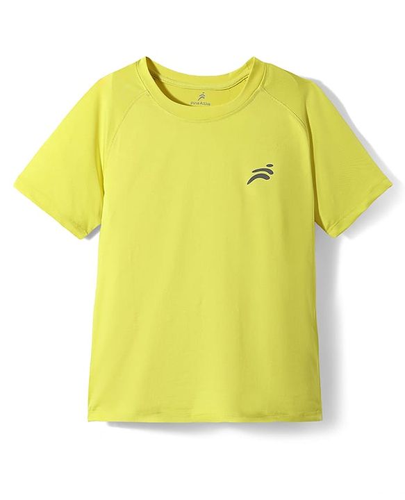 Pine Active Knit Half Raglan Sleeves Solid Color T-Shirts Pack of 3 - Black Blue & Neon Green