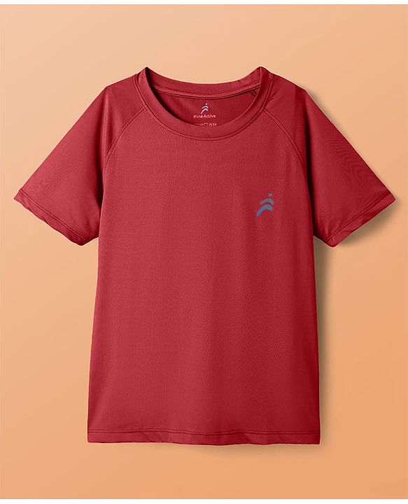 Pine Active Knit Half Raglan Sleeves Solid Color T-Shirts Pack of 3 - White Blue & Red
