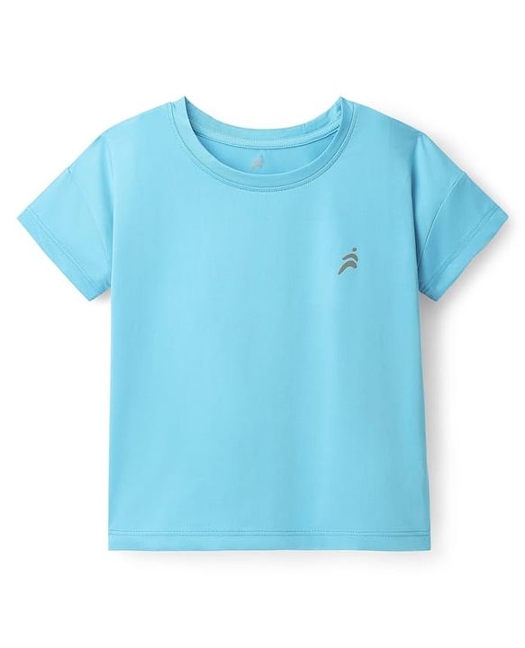 Pine Active Knit Half Sleeves Solid Color T-Shirts Pack of 3 - Light Blue & Blue