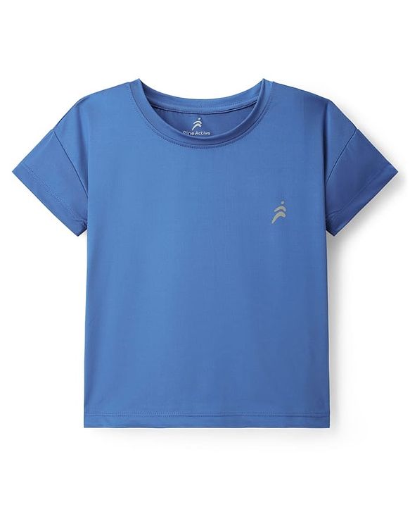 Pine Active Knit Half Sleeves Solid Color T-Shirts Pack of 3 - Light Blue & Blue