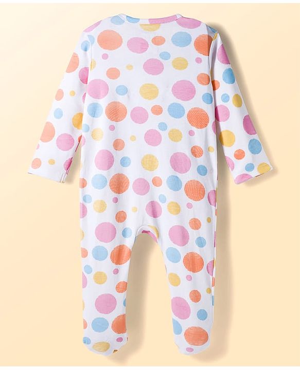 Babyhug Disney Interlock Knit Full Sleeves Footed Sleepsuits with Aristocats Marie Graphics Pack of 2 - Lilac & White