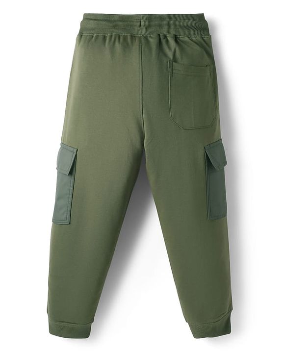 Pine Kids Knit Full Length Solid Color Lounge Pants  - Olive Green