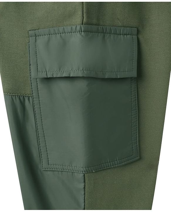 Pine Kids Knit Full Length Solid Color Lounge Pants  - Olive Green