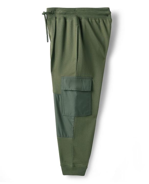 Pine Kids Knit Full Length Solid Color Lounge Pants  - Olive Green