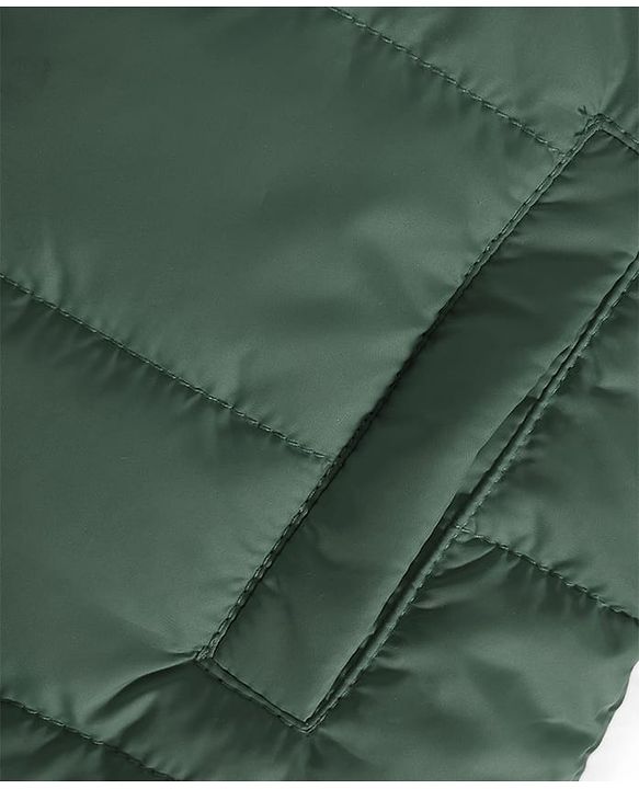 Babyhug Woven Sleeveless Solid Color Padded Hooded Jacket - Olive Green