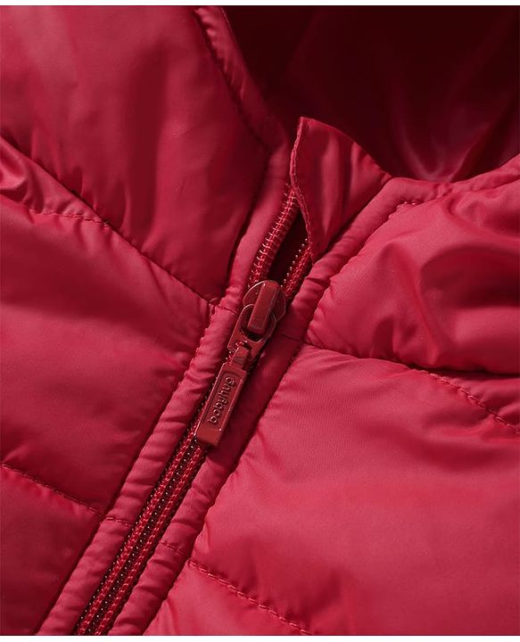 Babyhug Woven Sleeveless Solid Color Padded Hooded Jacket - Olive Green