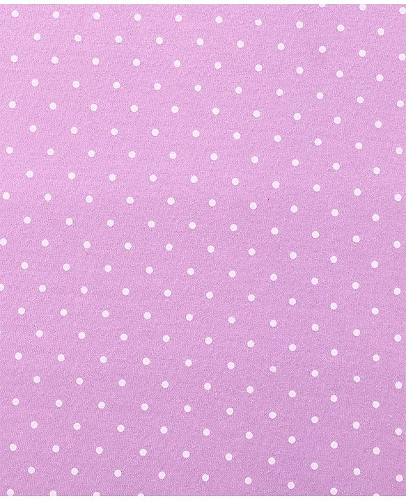Babyhug Cotton Terry Knit Hooded Towel with Dotted Design & Deer Print L 76 x B 76 cm - Purple