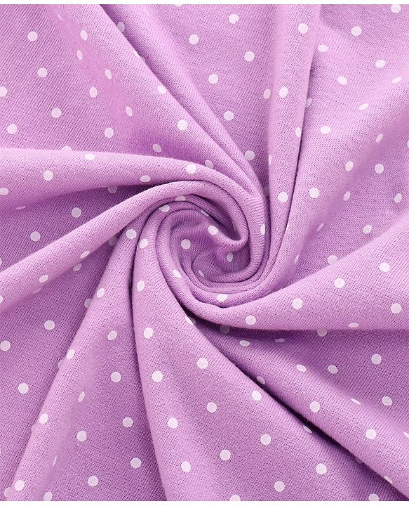 Babyhug Cotton Terry Knit Hooded Towel with Dotted Design & Deer Print L 76 x B 76 cm - Purple