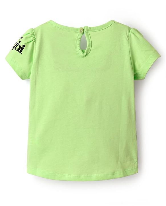 Babyhug Disney Single Jersey Knit  Half Sleeves T-Shirts With Aristocat Marie Graphics Pack Of 3 - Light Green & Pink