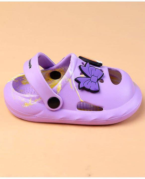 Cute Walk by Babyhug Clogs With Butterfly Applique - Purple