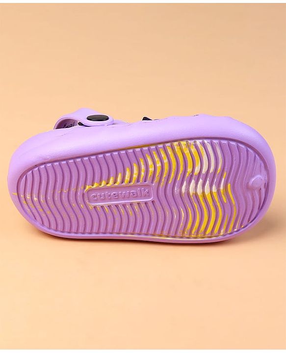 Cute Walk by Babyhug Clogs With Butterfly Applique - Purple