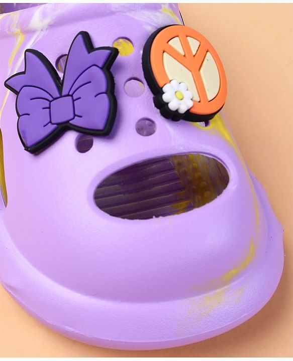 Cute Walk by Babyhug Clogs With Butterfly Applique - Purple
