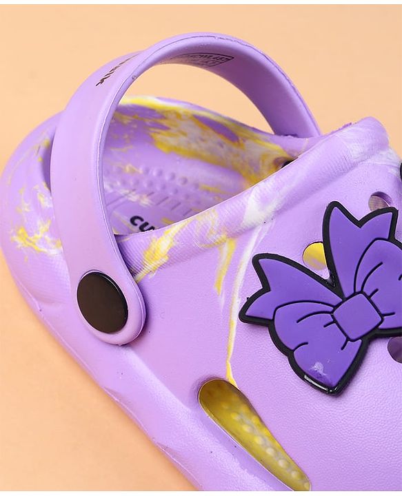 Cute Walk by Babyhug Clogs With Butterfly Applique - Purple