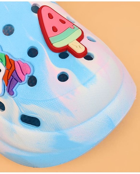 Cute Walk by Babyhug Clogs with Back Strap & Applique - Light Blue