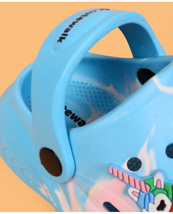 Cute Walk by Babyhug Clogs with Back Strap & Applique - Light Blue